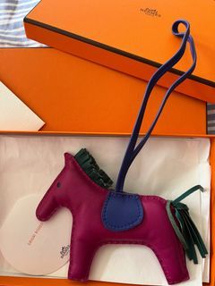 Hermes Orange Poppy Rose Azalea Rodeo Horse Charm MM for Birkin