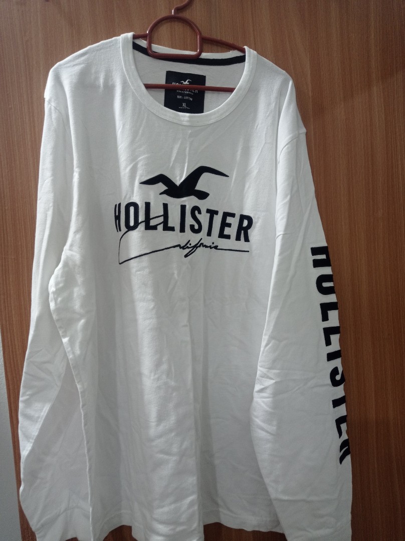 Hollister white long sleeve shirt, Men's Fashion, Tops & Sets, Tshirts & Polo  Shirts on Carousell