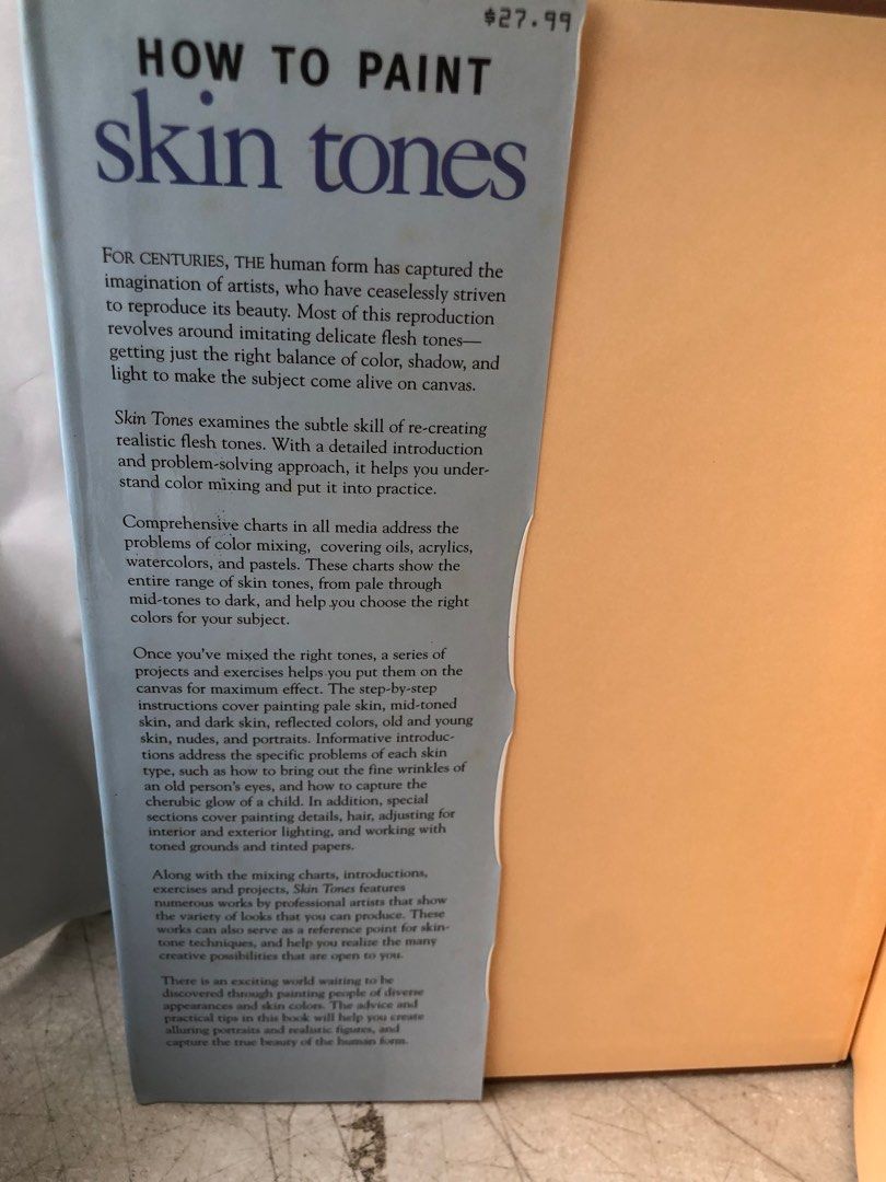 How to Paint Skin Tones by James Horton 1995 HB, Hobbies & Toys, Books