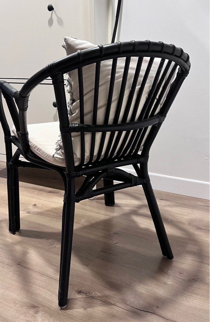 Ikea black rattan chair