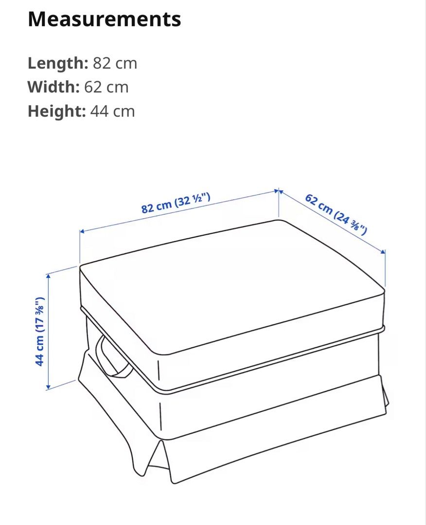 Ikea Ektorp 3 seater sofa with foot stool, Furniture & Home Living