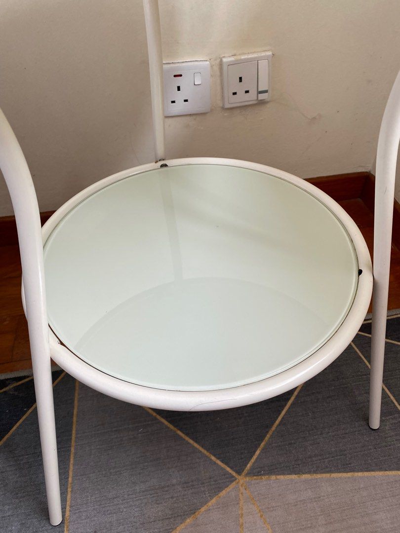 Ikea Round Glass Side Table, Furniture & Home Living, Furniture, Tables