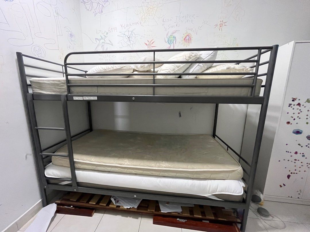 IKEA Svarta Bunk Bed, Furniture & Home Living, Furniture, Bed Frames