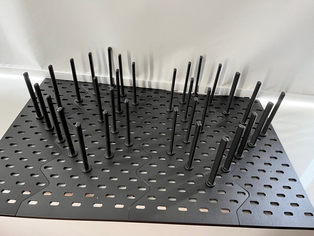 IKEA UPPDATERA Pegboard drawer organiser, anthracite, Furniture & Home