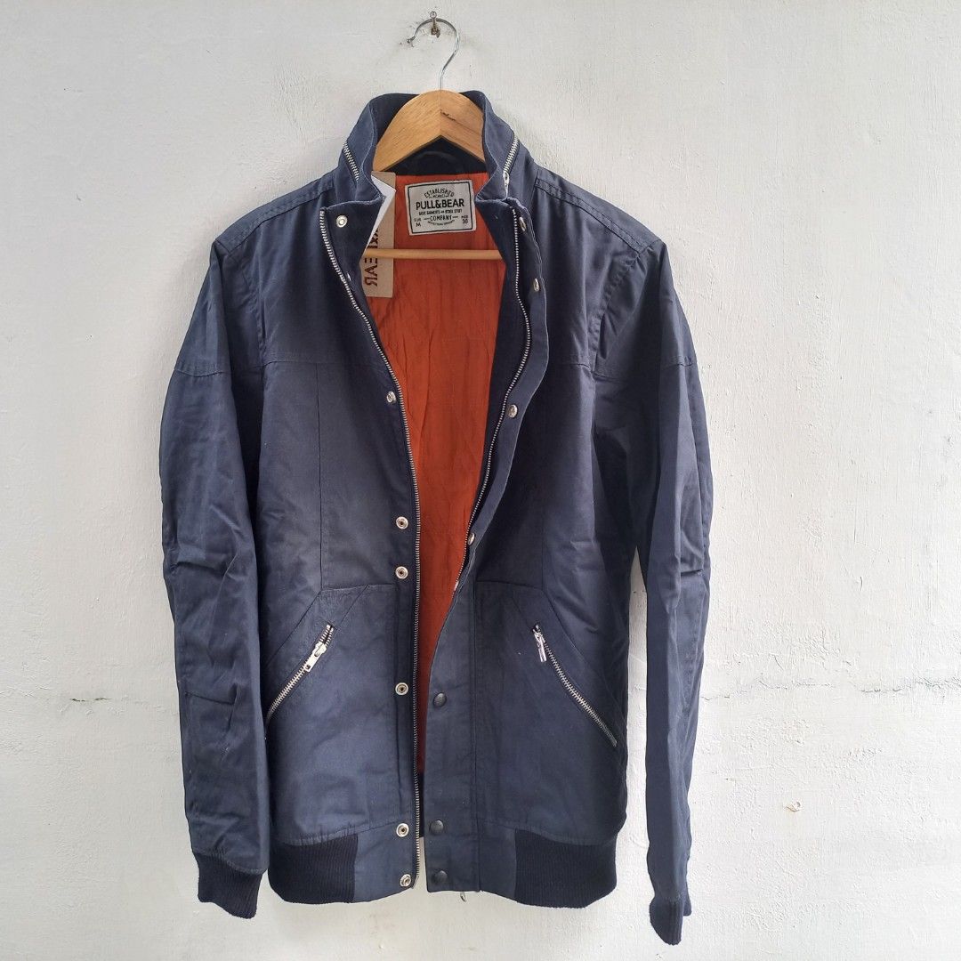 JAKET PULL BEAR MAN NAVY TEBAL BARU ASLI ORIGINAL Fesyen Pria
