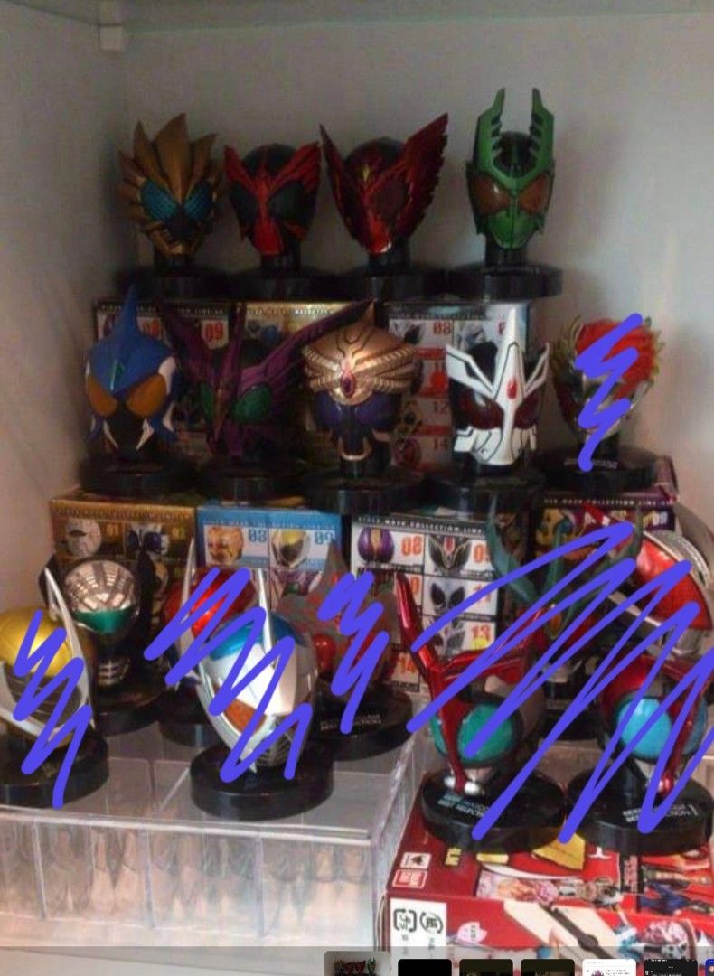 kamen rider head collection, Hobbies & Toys, Toys & Games on Carousell