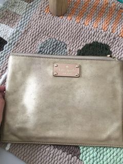 kate spade gold pouch