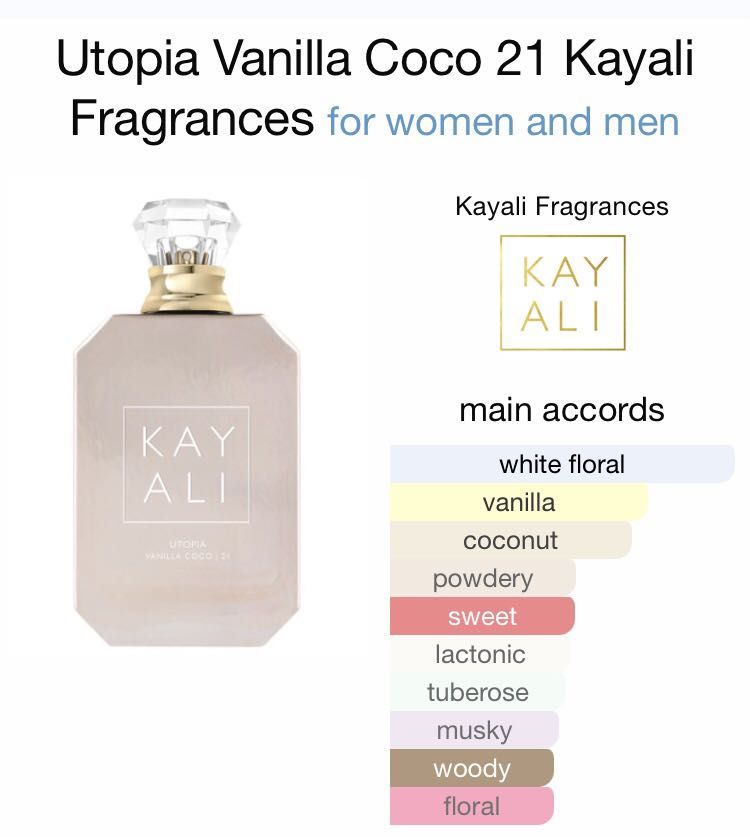 Kayali Vanilla 28 / Utopia Vanilla Coco 21 / Eden Juicy Apple