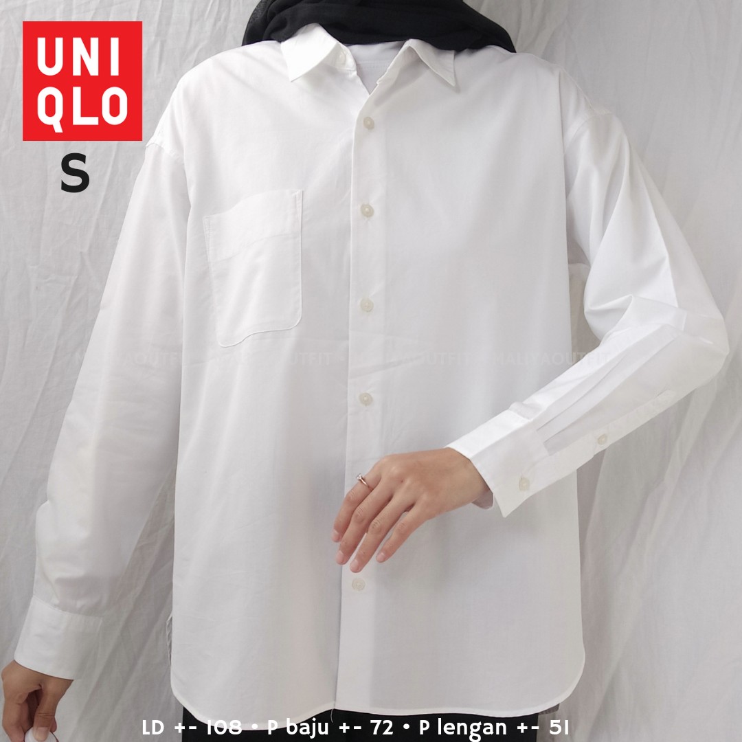 Kemeja Lengan Panjang White Etnic Offwhite Black