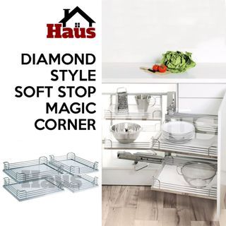 Kitchen Organizer - Diamond Style Soft Stop Magic Corner