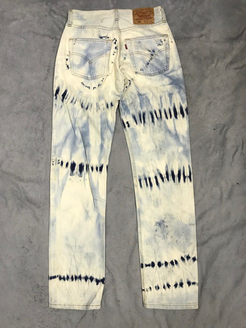 Levis 501 USA 90s Tie Dye Vintage Jeans, Men's Fashion