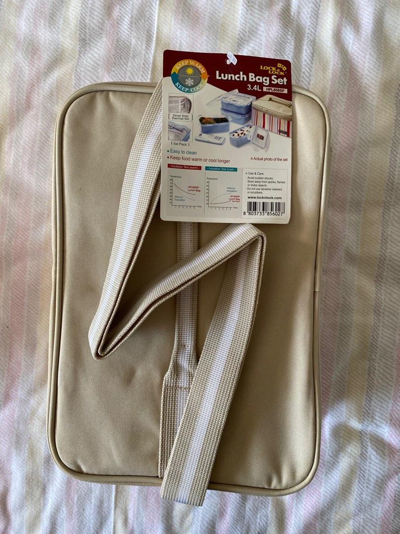 Lock & Lock Lunch Bag Set (3.4L), Furniture & Home Living, Kitchenware