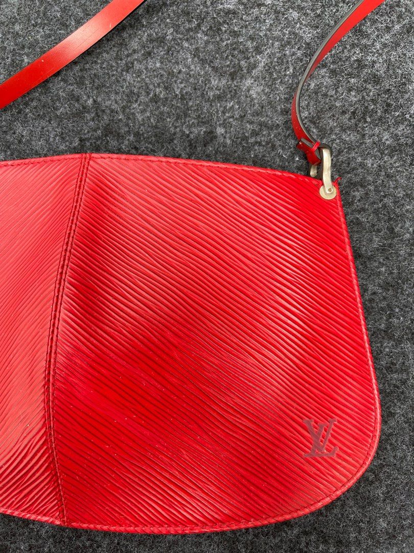 Louise Vuitton Red Epi (Category: Luxury Bags & Wallets) located in Bacolod City. Submitted by Garments_09 (Listing ID 1226376268, Image 3). Description: Louise Vuitton Red epi Leather Demi-Lune pochette Bag - all details are posted -no major flaws Mint condition .