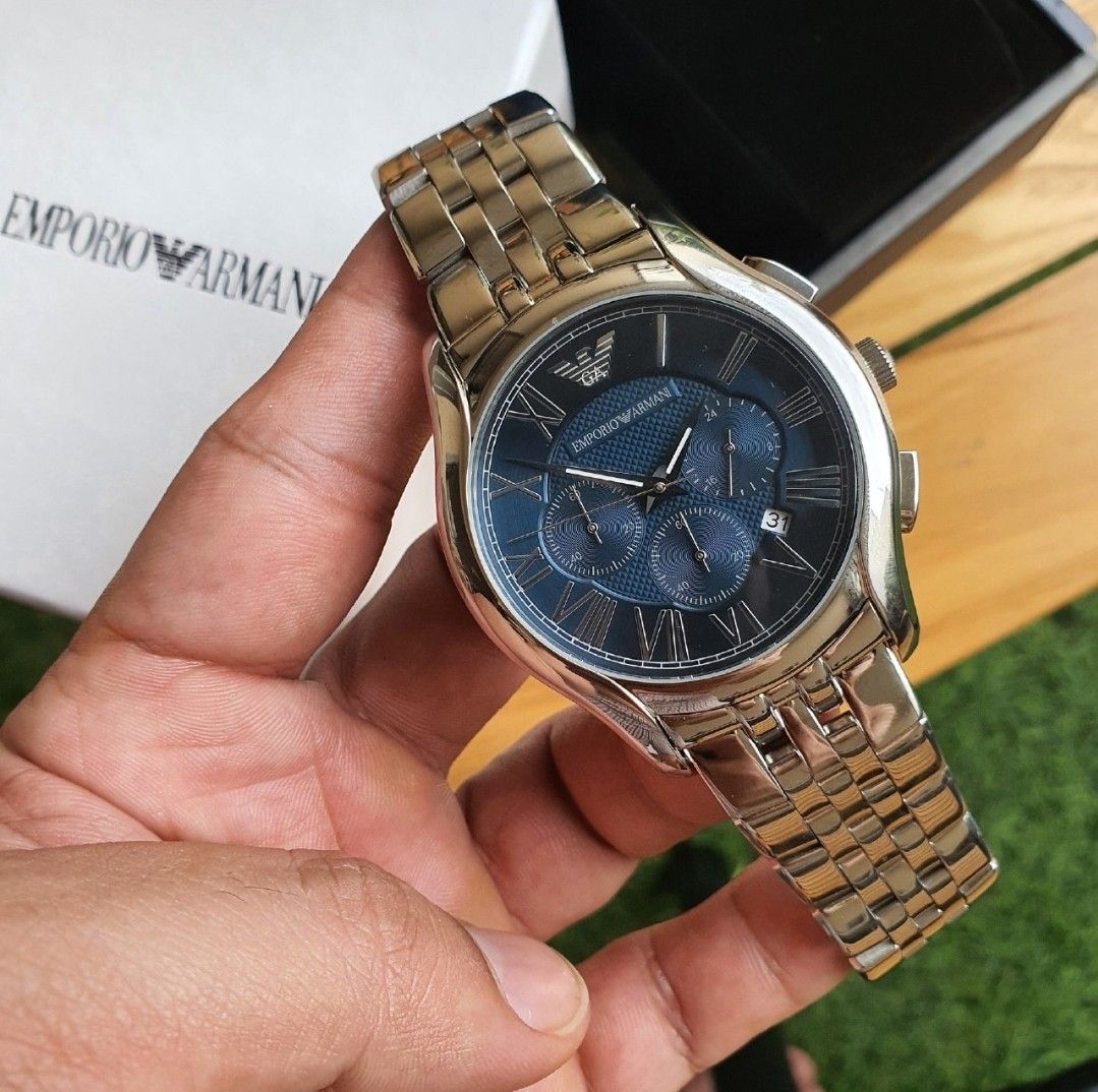 Lowest Price Emporio Armani Valente Classic Men s Chronograph Blue