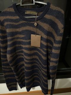Louis Vuitton intarsia sweater, Luxury, Apparel on Carousell