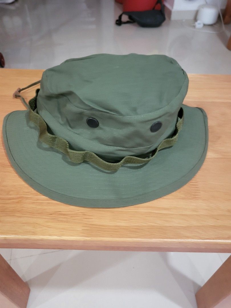 MADE IN USA Army Green Jungle Hat Not SAF Commando Sniper Guards Army
