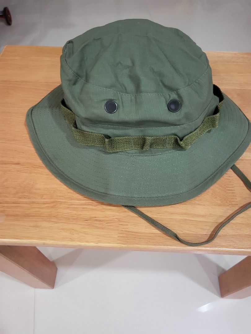 MADE IN USA Army Green Jungle Hat Not SAF Commando Sniper Guards Army