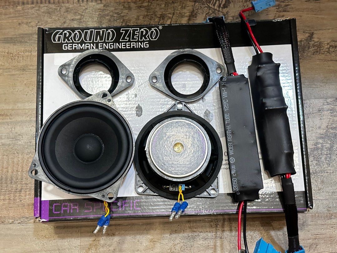 Maestro and Ground Zero Car Audio Speaker system and subwoofer, Car