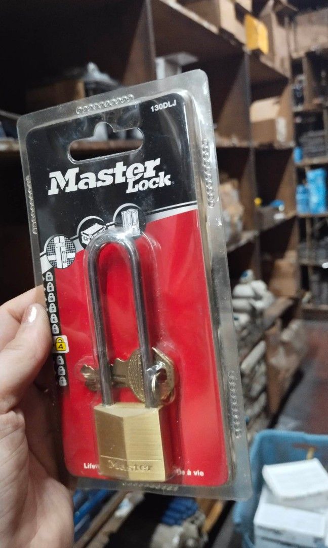 Master lock padlock #130D-LJ /long shackle (Category: Locks, Doors & Gates) located in Manila. Submitted by franzjr19356717 (Listing ID 1226497720, Image 3). Description: Master lock padlock,solid brass body with long shackle dual locking lever diamond Series.hardened steel shackle; Also offer other product of Stanley Yale MasterLock Tramontina Japanshell USAtools SATA Nicholson Arrow staple and more.pm/dm me for your order and inquiry.Meet up or