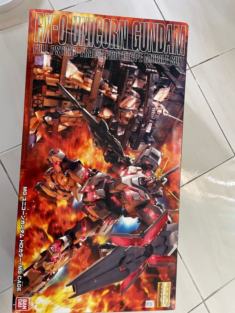 MG 1/100 RX-0 UNICORN GUNDAM HD COLOR +MS CAGE, Hobbies & Toys, Toys ...