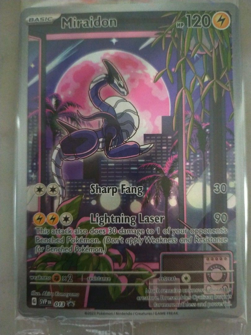 Pokemon tcg miraidon ex gold, Hobbies & Toys, Toys & Games on Carousell