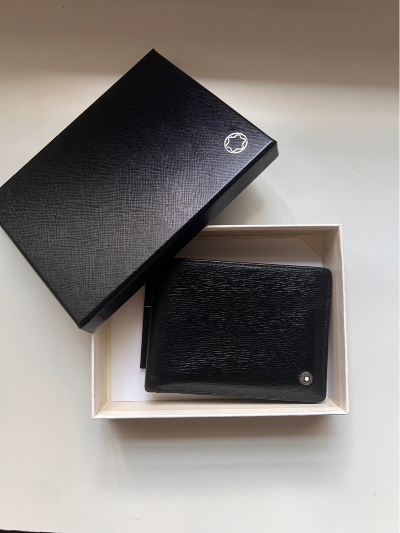 Mont blanc wallet men wallet card black, Men's Fashion, Watches
