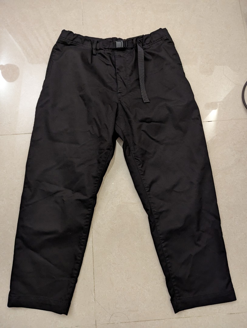 MUJI LABO Wide Tapered Belted Chino Pants, Men's Fashion, Bottoms ...