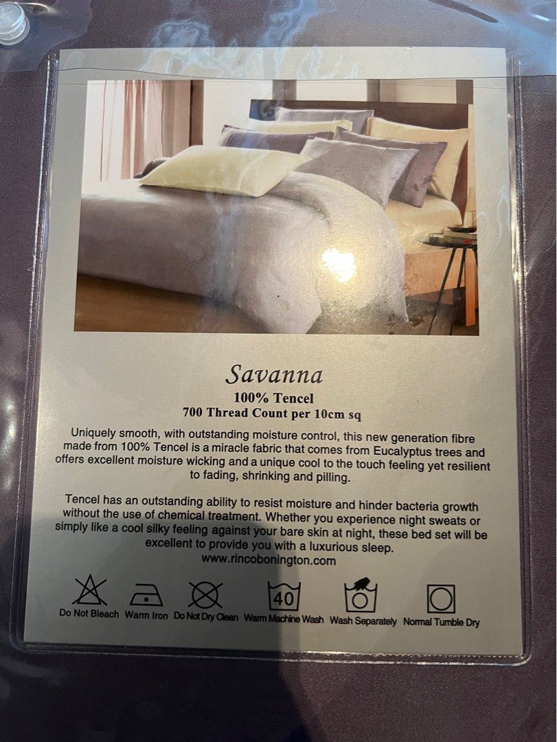 Mystique 100% tencel luxury bedding gift set super single purple (Category: Bedding & Towels) located in Singapore. Submitted by crazyforcosmetics (Listing ID 1226375203, Image 2). Description: .