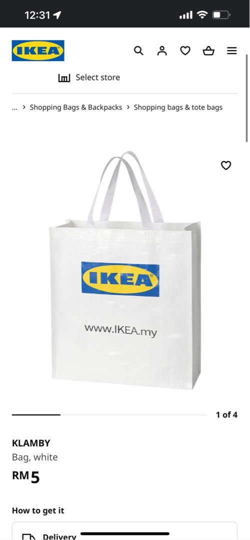 NEW ikea klamby bag