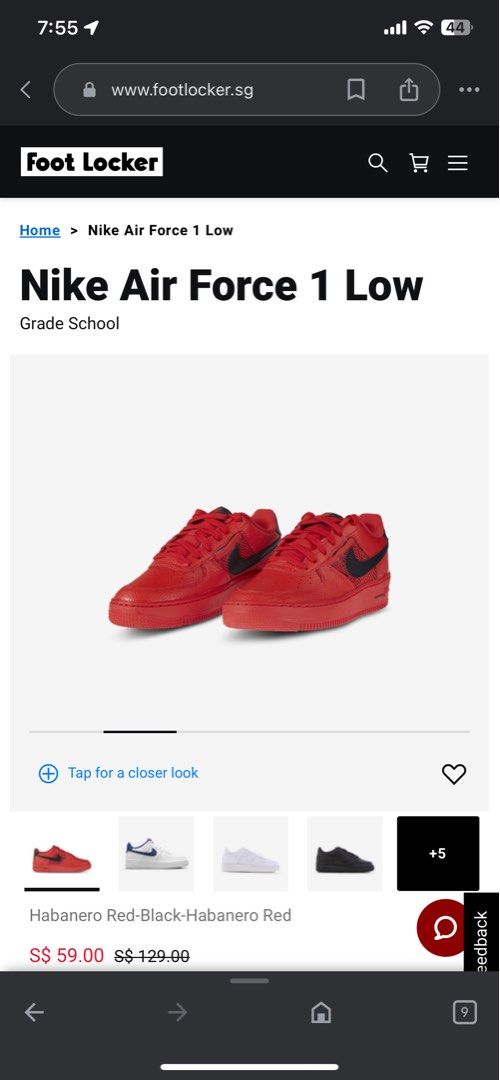 Nike air force discount 1 black grade school