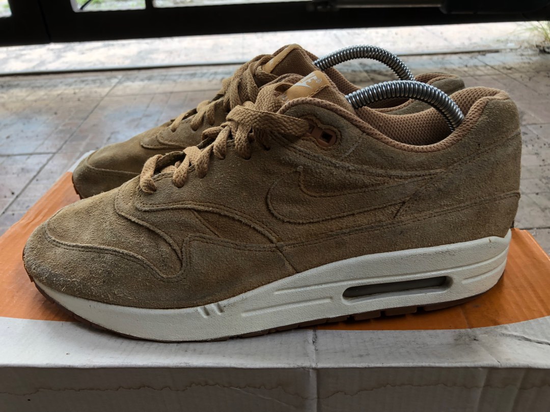 Nike Air Max 1 Flax Wheat Men s Fashion Footwear Sneakers on