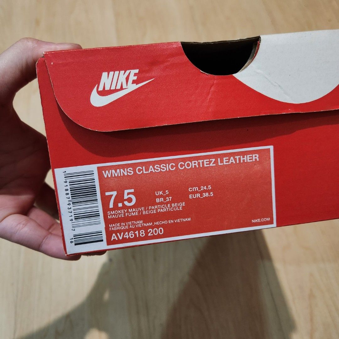 Nike Classic Cortez '72 Leather Smokey Mauve Beige Womens Size 6.5  AV4618-200 