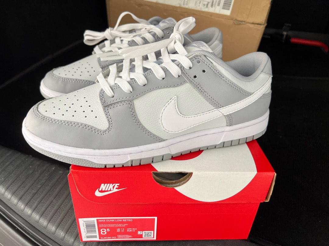 Nike Dunk Low Retro DJ6188 001 Size US 8.5 UK 7.5 CM 26.5 Pure