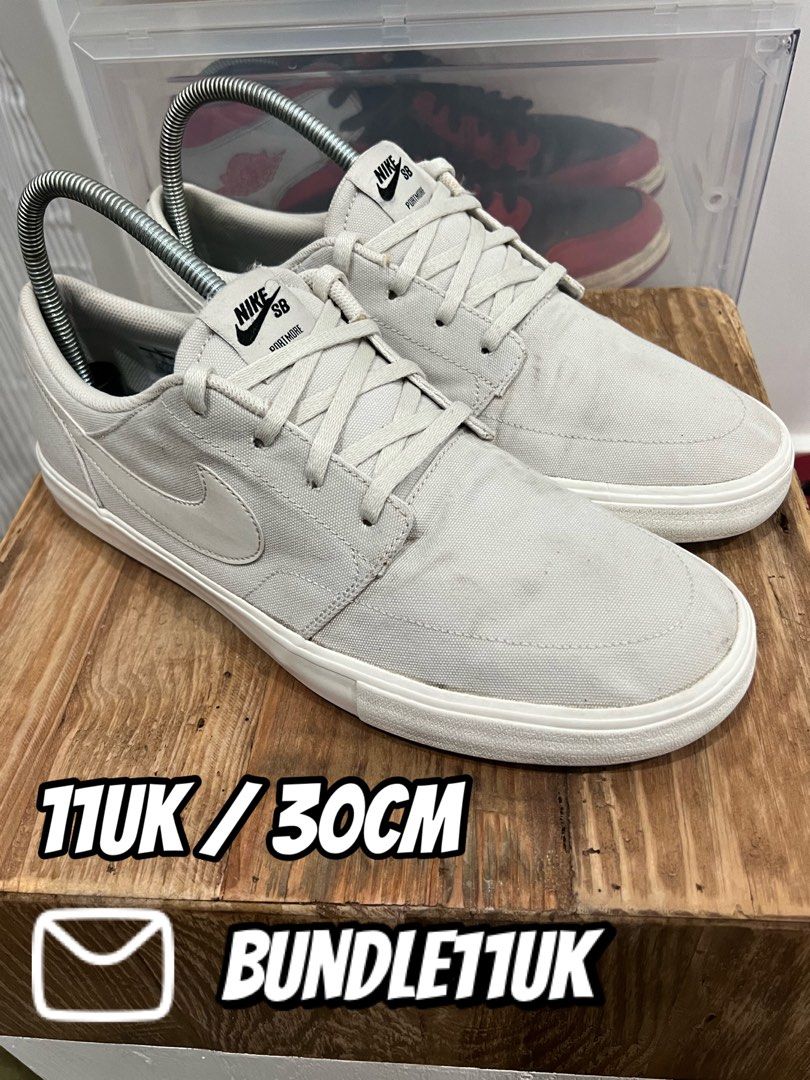 Nike sb portmore ii 2025 solar canvas trainers in grey