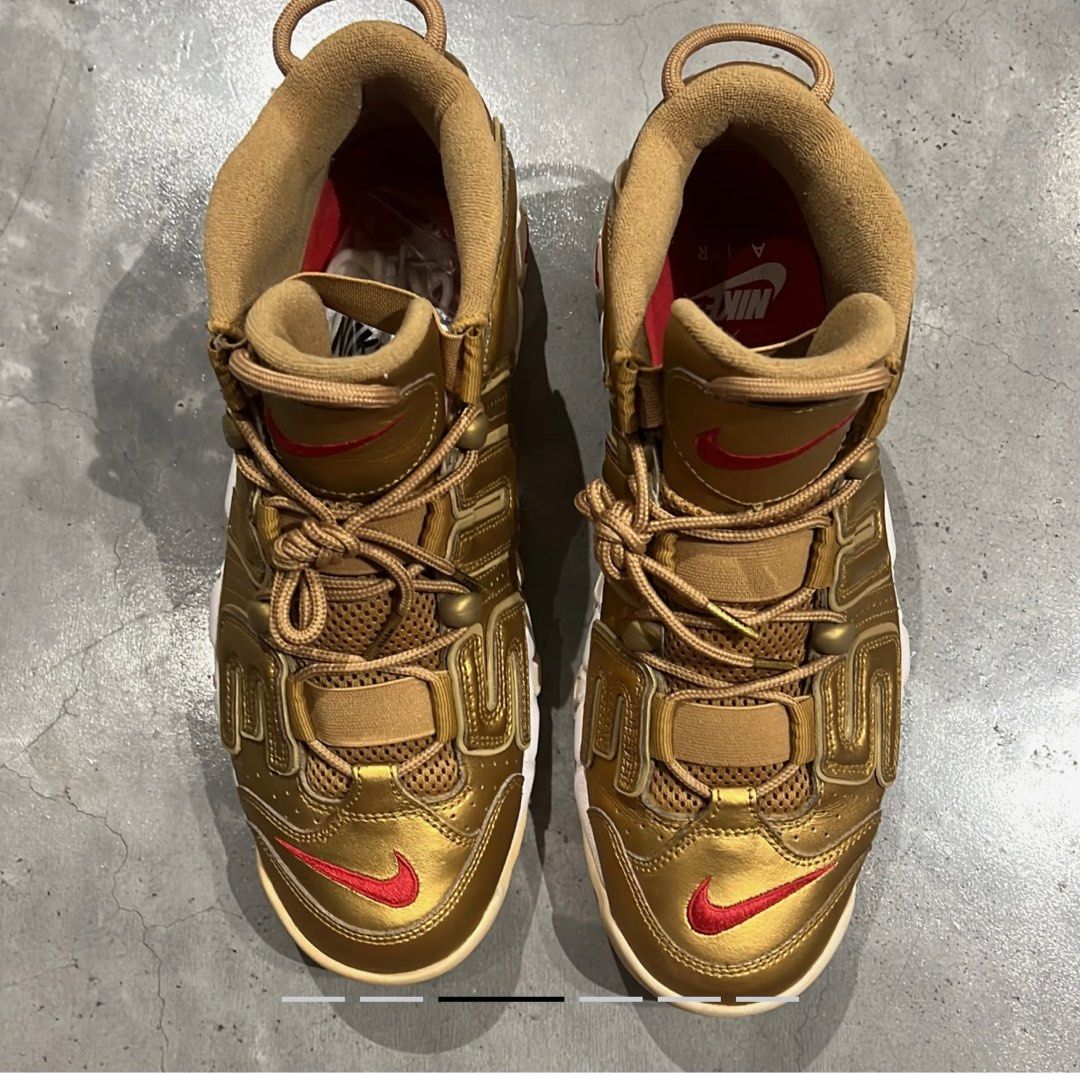 nike air more uptempo mens gold