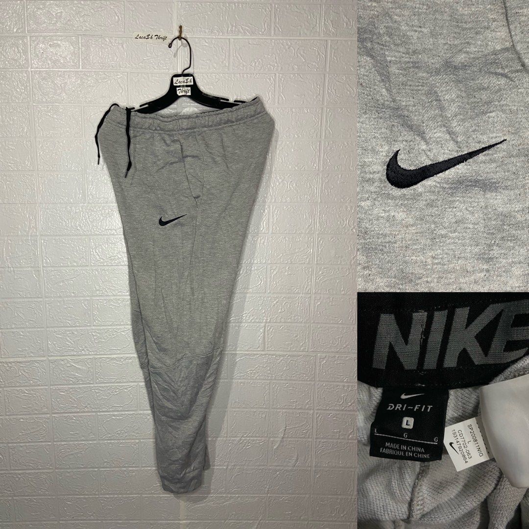 NIKE SWOOSH JOGGER (Gray), Men's Fashion, Bottoms, Joggers on Carousell