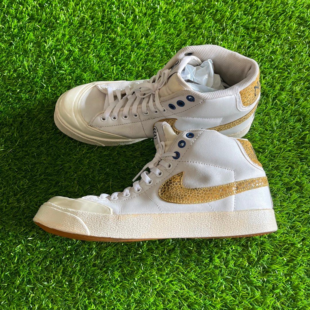 Nike x Stussy All Court Mid White Snakeskin