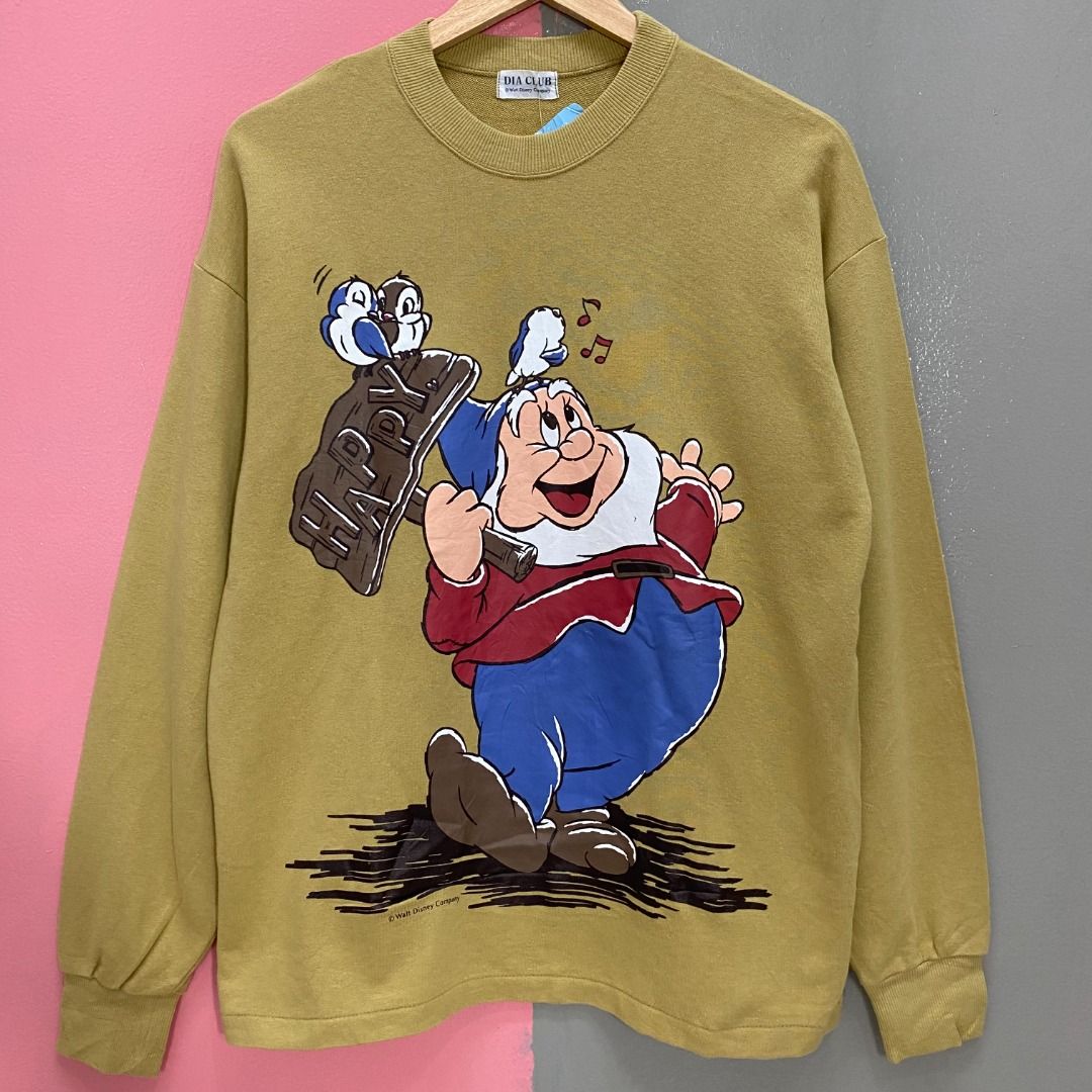 NOS Vintage Disney The Seven Dwarfs Sweatshirt Dia Club Mirror
