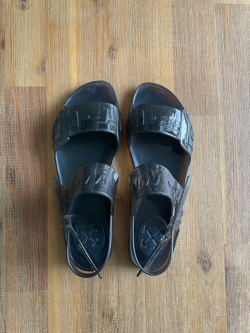 Jelly sandals off hotsell white