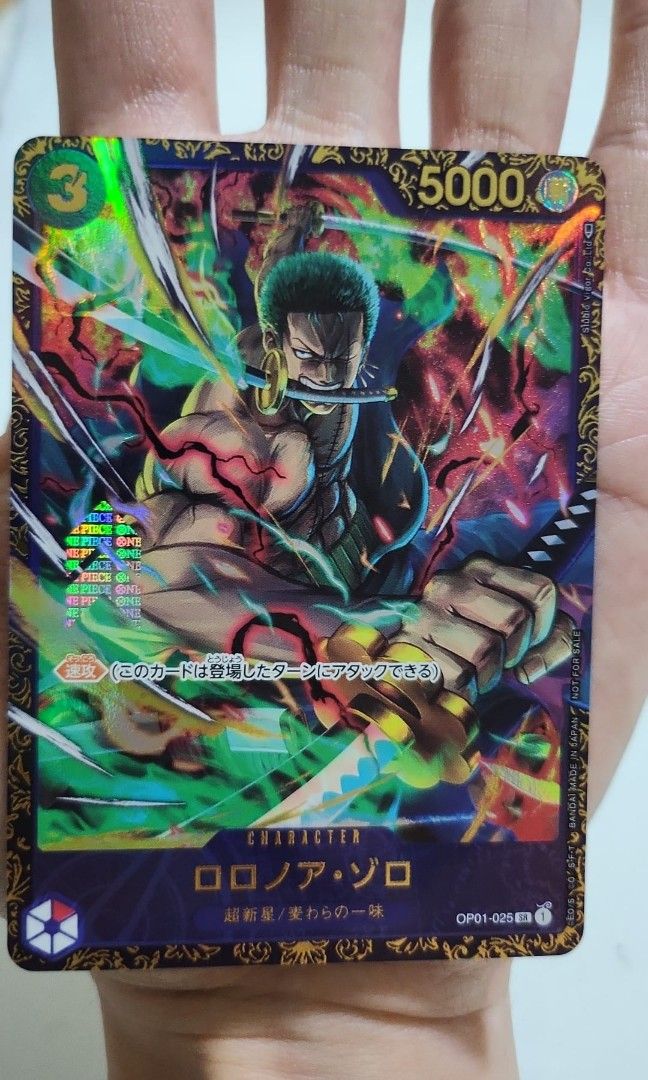 One piece card Zoro flagship champion, Hobbies & Toys, Toys & Games on