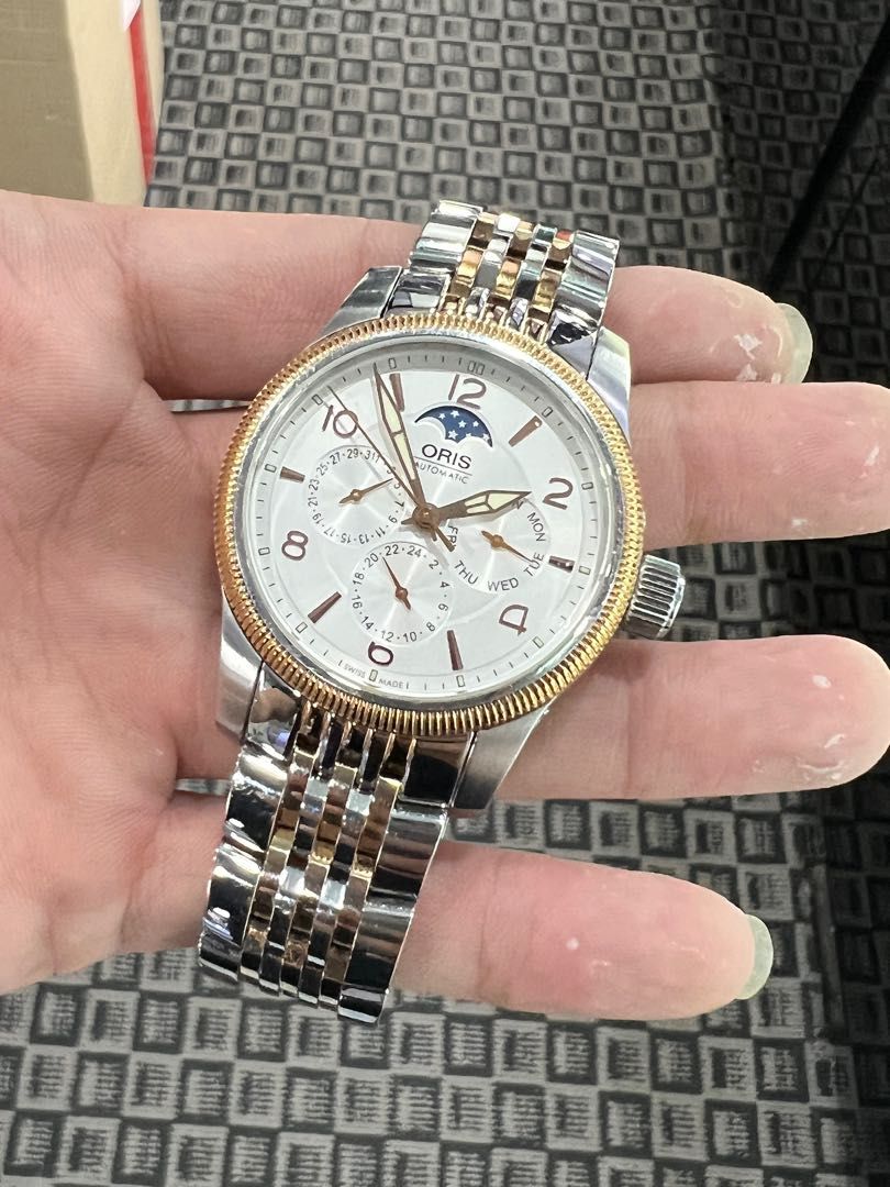 Oris big hotsell crown complication moonphase
