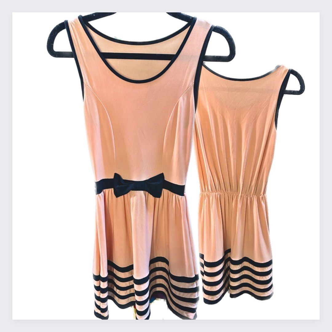 Peachy orange stretchable dress