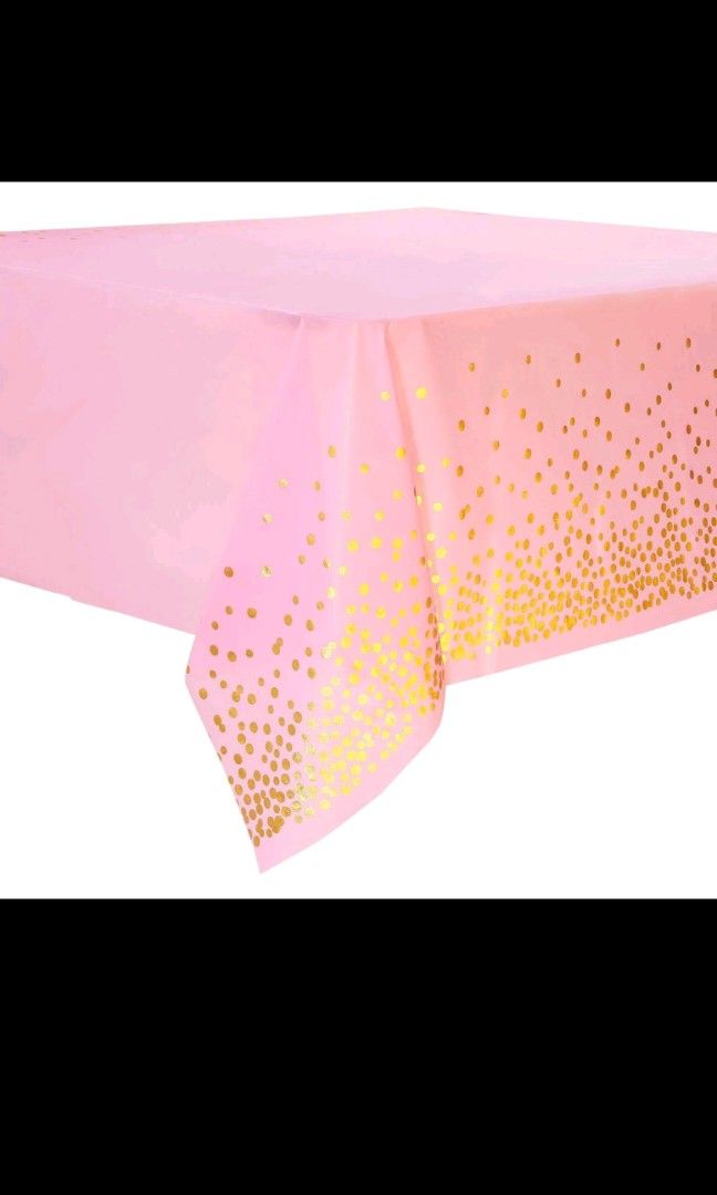 Pink gold table cloth, Hobbies & Toys, Stationery & Craft, Occasions