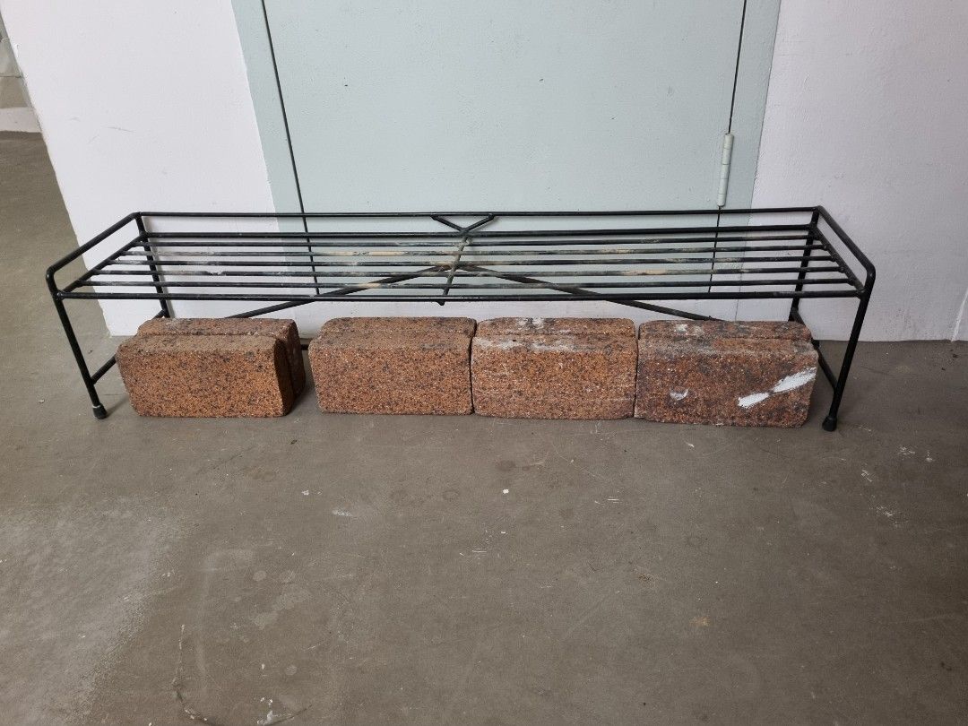 Plant rack and bricks deco, Furniture & Home Living, Gardening