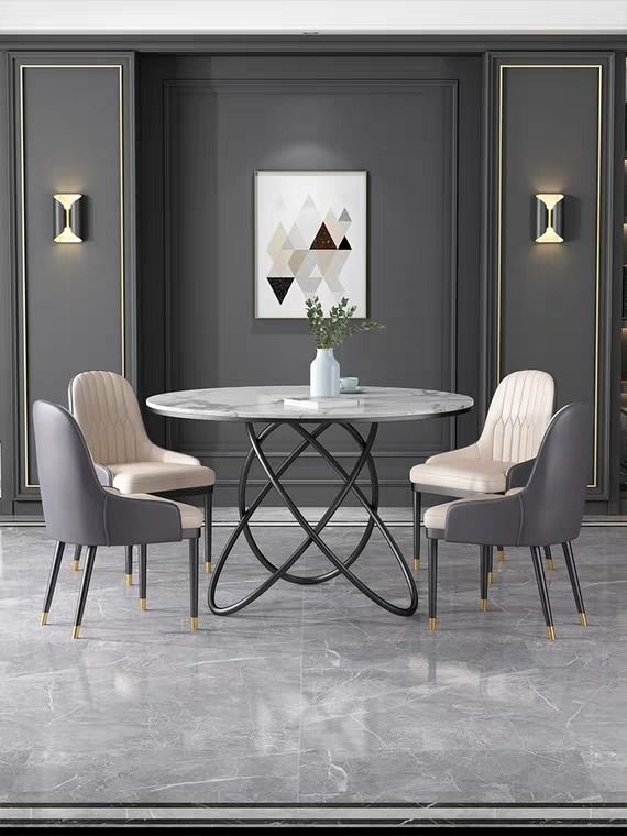 PLEDGE Contemporary Marble Dining Table, Furniture & Home Living