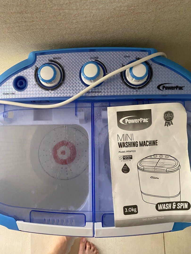 PowerPac 2in1 Mini Washing Machine Wash and Spin, TV & Home Appliances