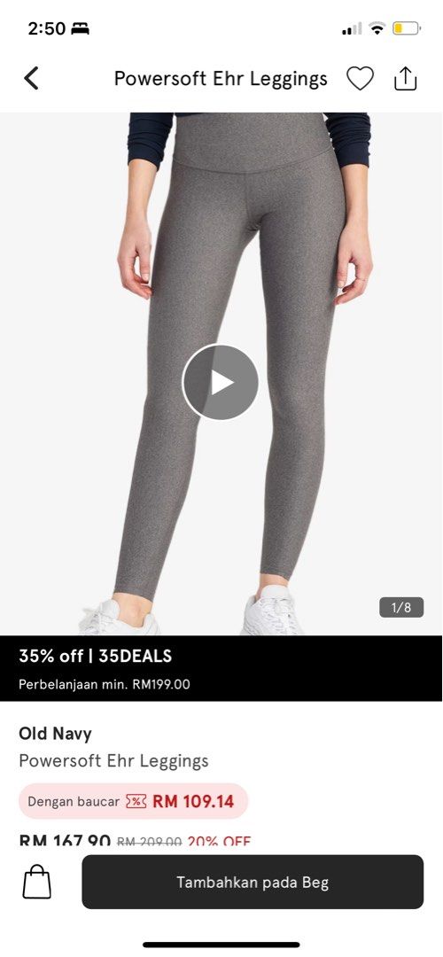 Powersoft Leggings - Old Navy, Women's Fashion, Activewear on