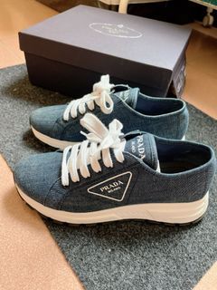 Prada丹寧休閒鞋38