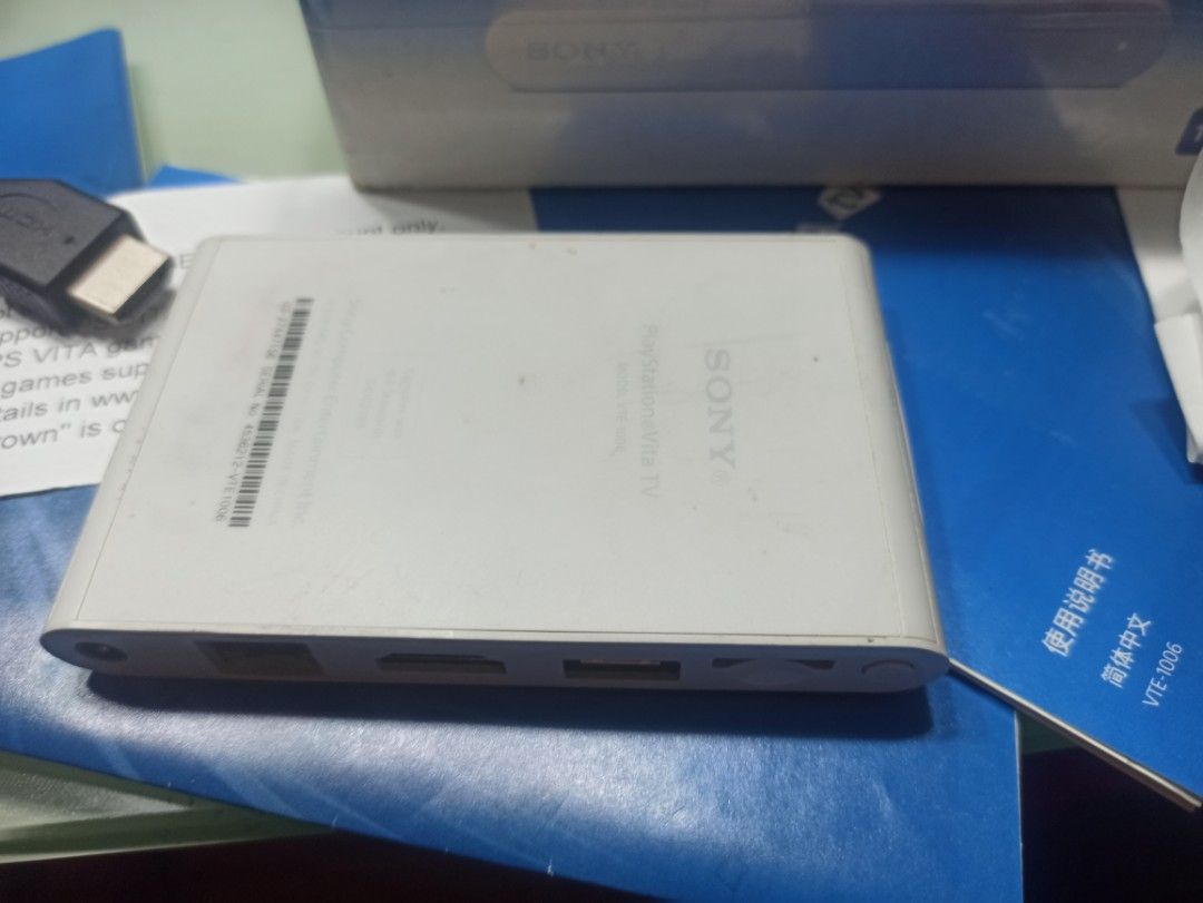 Ps vita tv (Category: PlayStation) located in Taguig. Submitted by sonnydela.cruz (Listing ID 1226433537, Image 2). Description: Ps Vita tv with box and manuals inserts receipt inclusions ps vita tv unit hdmi usb power supply rfs seller mop gcash cod.
