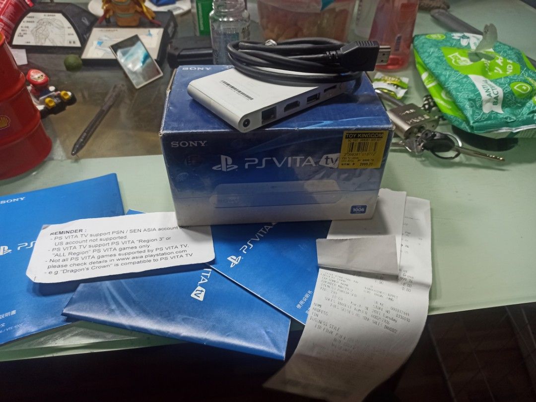 Ps vita tv (Category: PlayStation) located in Taguig. Submitted by sonnydela.cruz (Listing ID 1226433537, Image 3). Description: Ps Vita tv with box and manuals inserts receipt inclusions ps vita tv unit hdmi usb power supply rfs seller mop gcash cod.